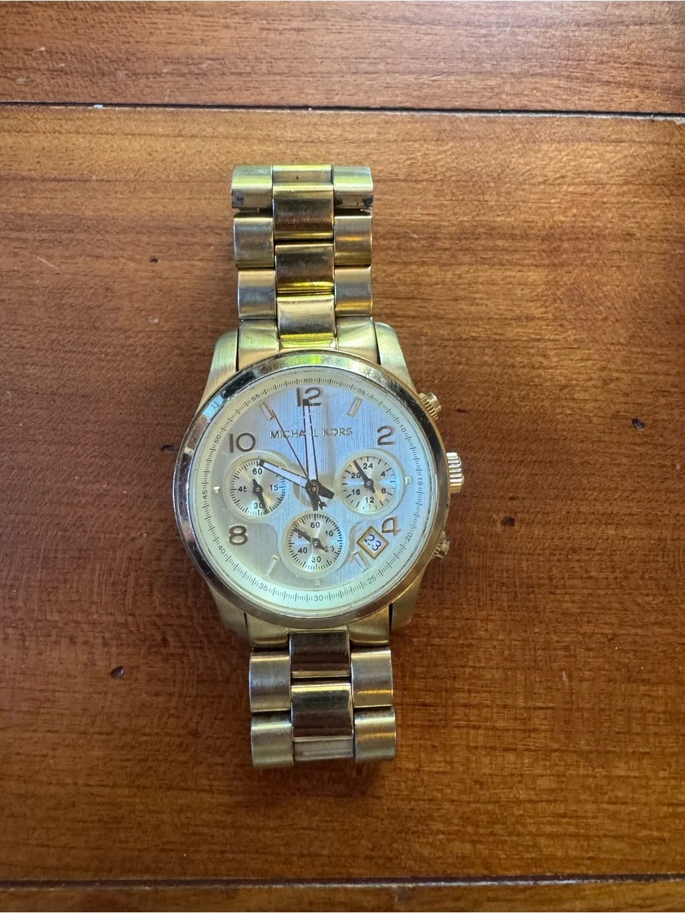Michael Kors Gold-Tone Chronograph Bracelet Watch